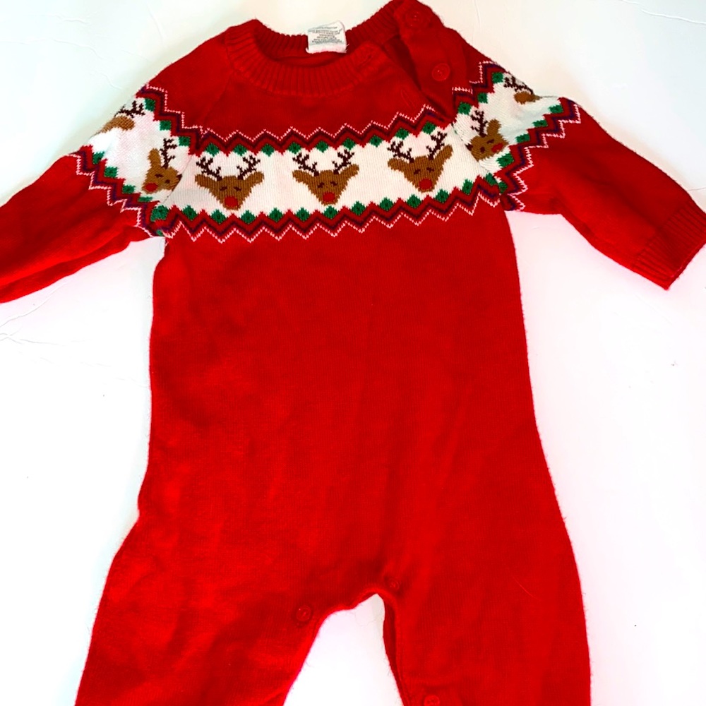 Baby Christmas Sweater Romper